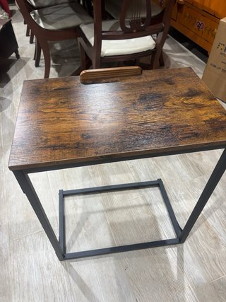 Mesa Auxiliar Rústica Marrón y Negra