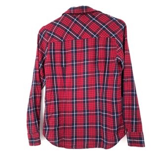 Camisa Cuadros Roja Estilo Leñador Mujer Talla 36