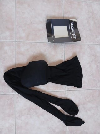 Collant in pizzo nero