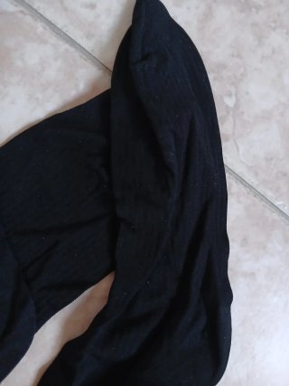 Collant in pizzo nero