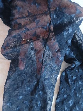 Collant in pizzo nero