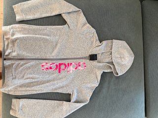 Chaqueta Adidas gris con logo
