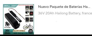 Batería Hailong para Bicicleta Eléctrica 36V 20Ah