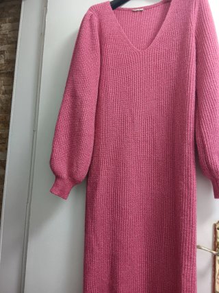 Vestido de lana rosa