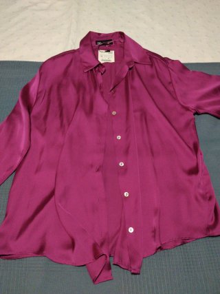 Camisa Zara Seda Mujer XL