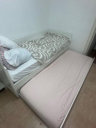Cama nido blanca con cajón extraíble