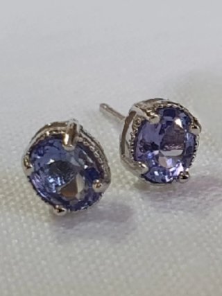 Pendientes  TANZANITAS NATURALES