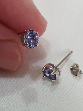Pendientes  TANZANITAS NATURALES