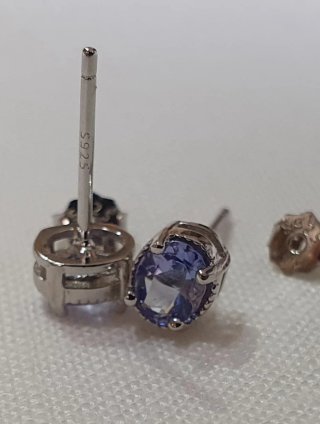 Pendientes  TANZANITAS NATURALES