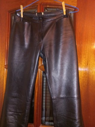 Pantalones de cuero negros Talla 38
