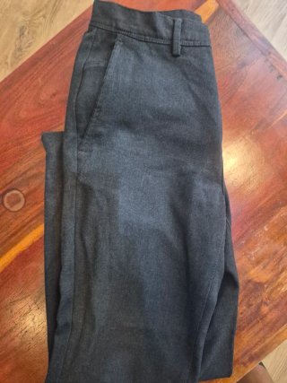 Pantalón Zara Gris de Lana Espiga