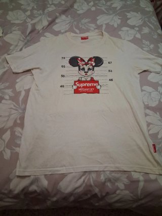 Camiseta Supreme Minnie Mouse Mugshot Talla XL
