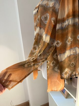 Camisa fluida con botones joya Vintage 90's XL