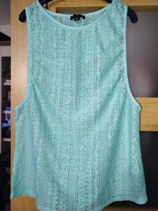Crop top Atmosphere turquesa talla M