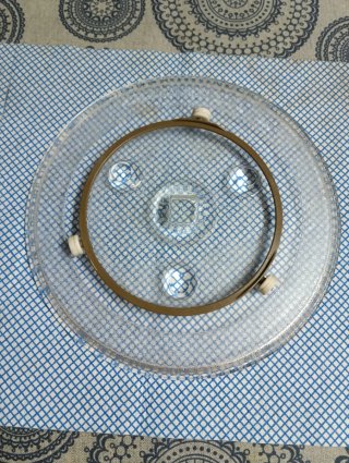 Plato giratorio para microondas de cristal