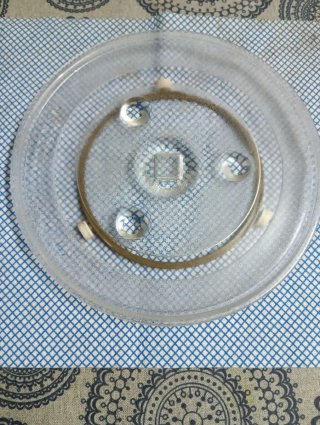 Plato giratorio para microondas de cristal