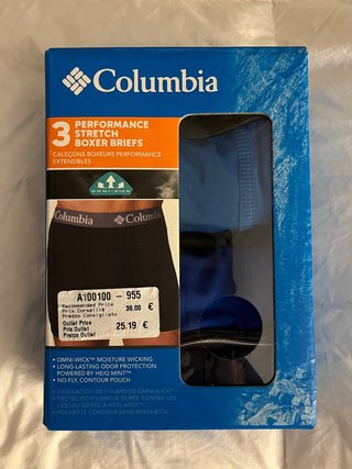 Pack 3 Calzoncillos Columbia (Talla M)