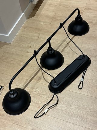 Lámpara techo IKEA AGUNNARYD 3 luces negra