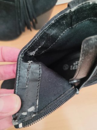 Botines de Ante Negro con Flecos Marypaz Talla 35