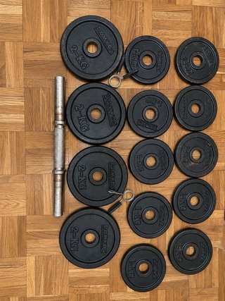 Set Mancuernas 2kg y 1kg + Barra