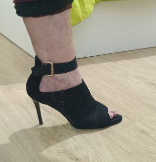 Zapatos de tacón aguja negros 11cm