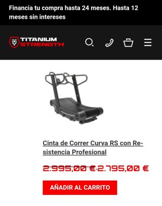 Cinta Correr Curva Titanium Strength RS