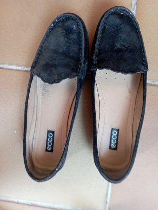 Mocasines Ecco Negros Talla 39