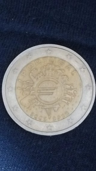 Moneda 2 Euros Conmemorativa Portugal 2002-2012