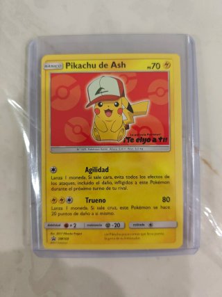 Pikachu de Ash SM109 Carta Pokémon