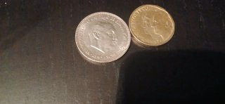 Peseta Carlos y Sofia 1987 de 500,Franco 1949 de 5