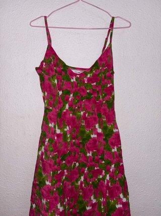 Vestido Sfera floral verde y rosa