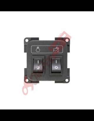 Interruptor doble luz agua antracita CBE