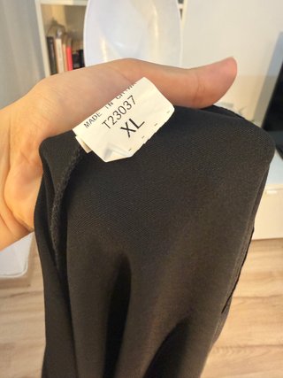 Camiseta negra manga sisa - Talla XL