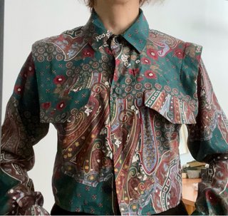 Camisa vintage crop top/ bolero