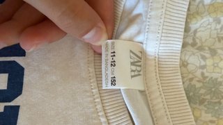 Camiseta Zara Talla 11-12 Años Beige