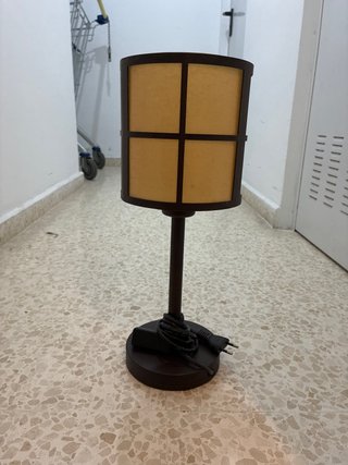 2 Lámparas de mesa y 1 de techo estilo rústico