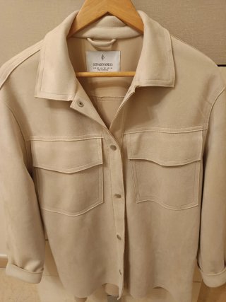 Chaqueta Oversize Stradivarius Beige