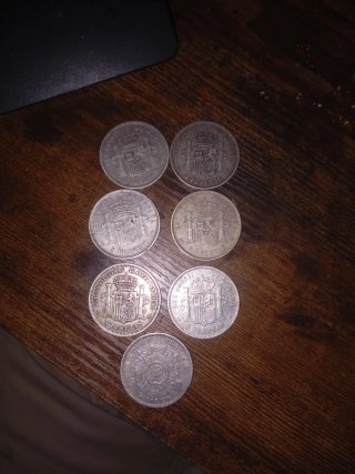 Lote de 7 Monedas plata