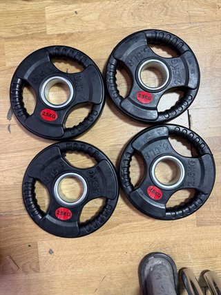 4 discos 2.5kg olímpicos