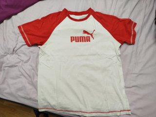 Camiseta Puma Blanca y Roja Talla M