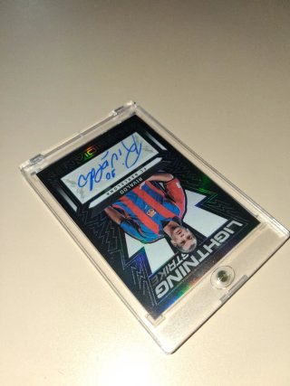 Cromo Rivaldo Autógrafo Panini Obsidian Barça