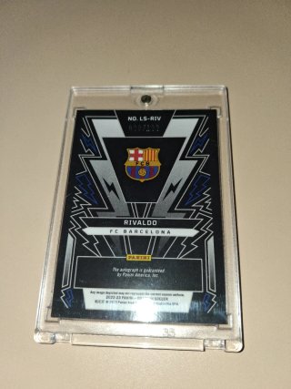 Cromo Rivaldo Autógrafo Panini Obsidian Barça