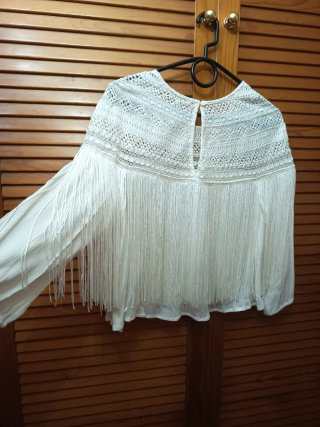Blusa Desigual con Flecos Estilo Boho