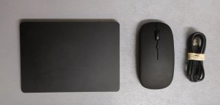 Trackpad Multigesto + Ratón Inalámbrico Negro