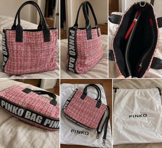 Borsa Pinko in tweed rosa