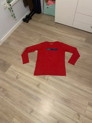 Camiseta Quiksilver manga larga roja T.M