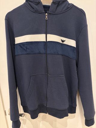 Sudadera Emporio Armani Azul y Blanca