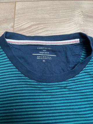 Camiseta Cortefiel manga larga rayas verde XL