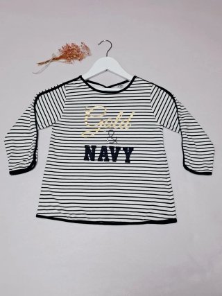 Camiseta Charanga rayas Gold Navy talla 9-10 niña