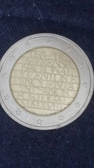 Moneda 2 Euros Conmemorativa Portugal 2018